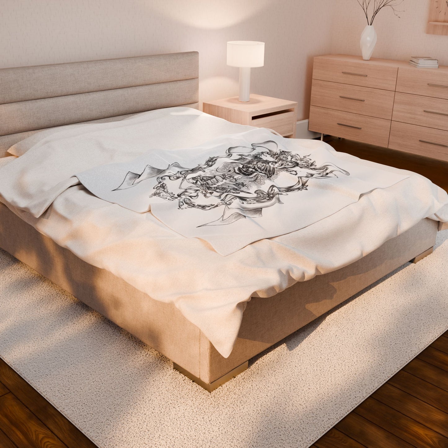 Seren Emyr Skeleton Velveteen Plush Blanket