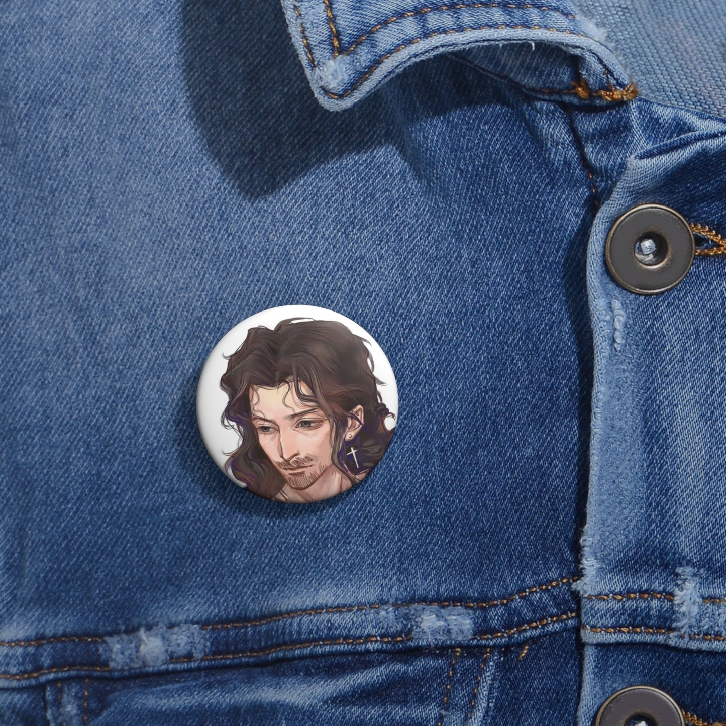 Seren Emyr Art Pin Button