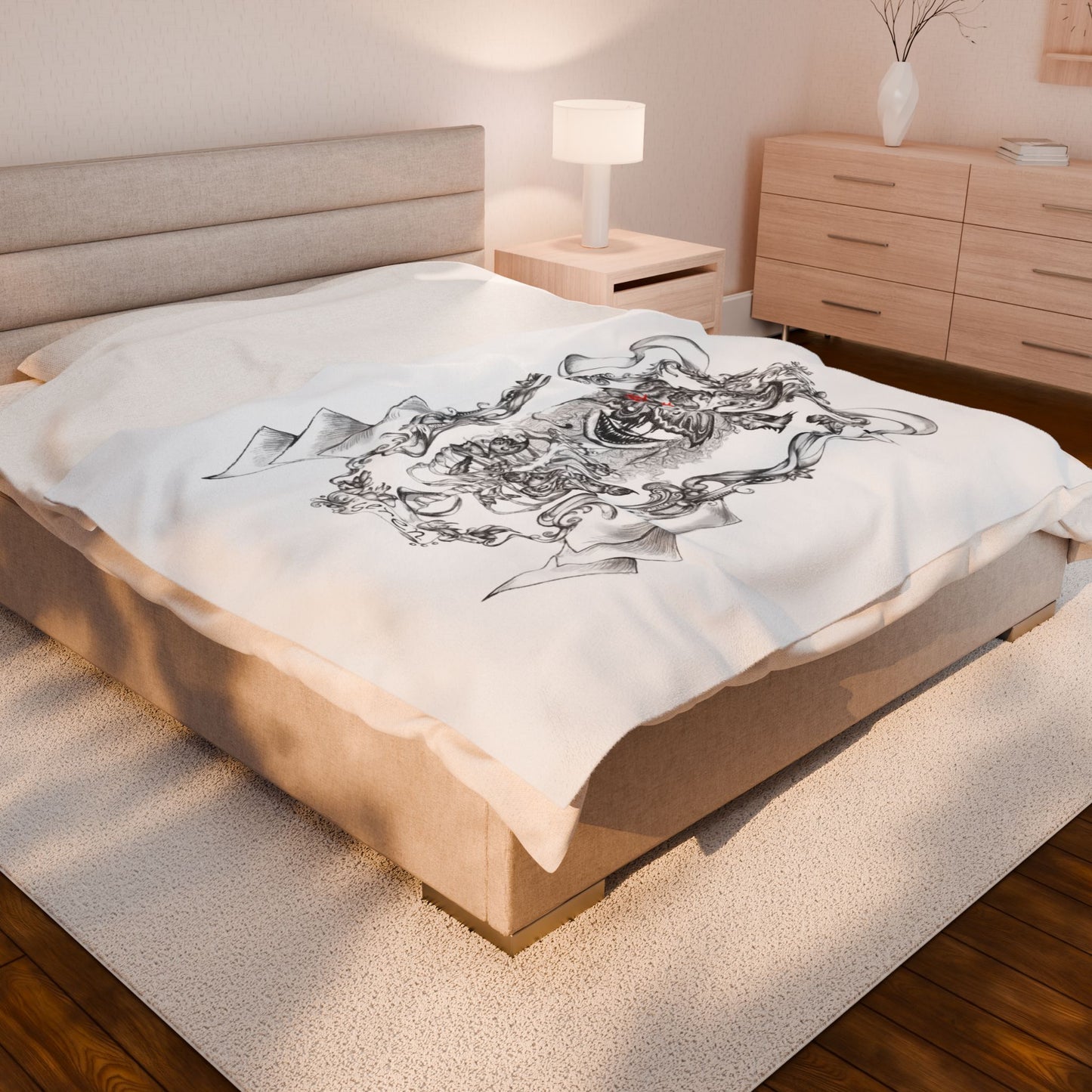 Seren Emyr Skeleton Velveteen Plush Blanket