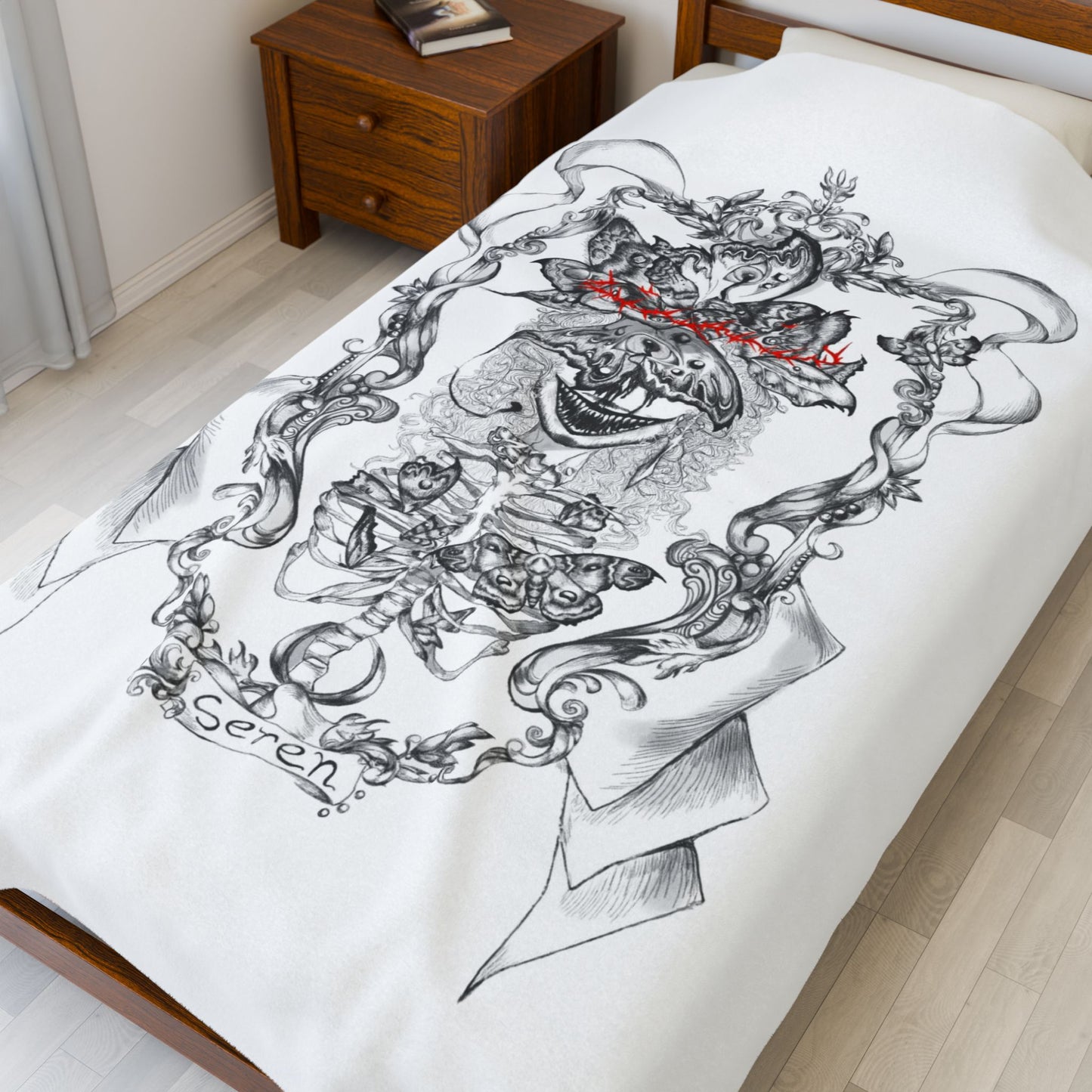 Seren Emyr Skeleton Velveteen Plush Blanket